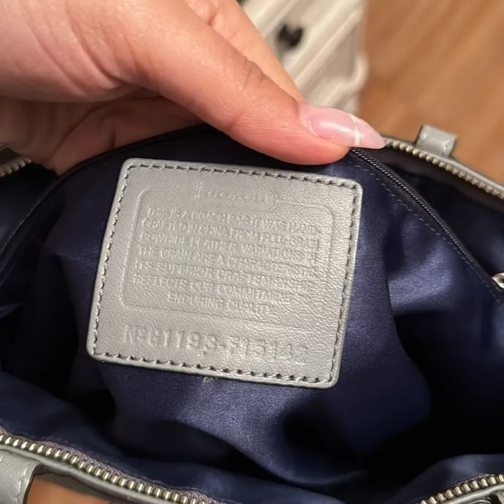 Coach Taupe Patent Leather Purse